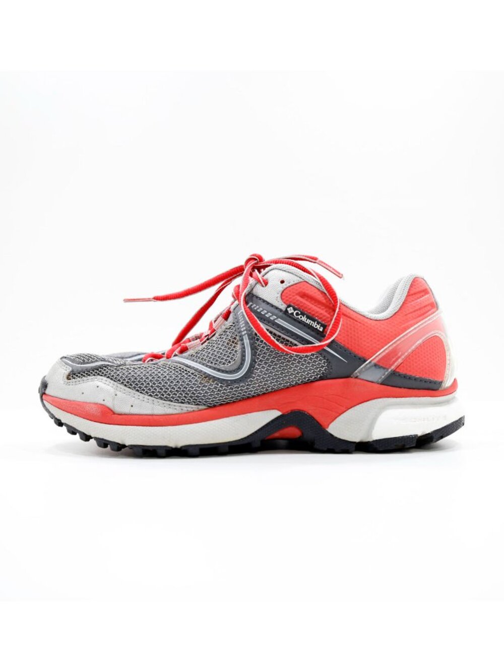 Columbia TechLite Ravenous Gray Mesh Red Synthetic Athletic Shoes - Women's 8